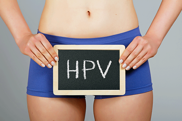 HPV auf Kreidetafel geschrieben