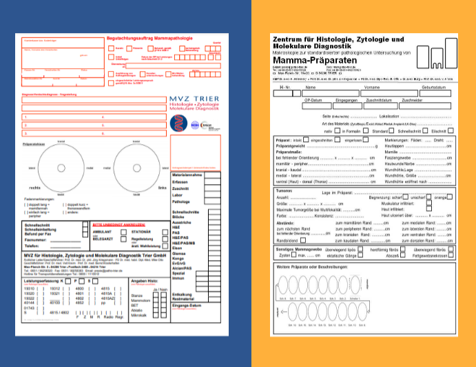 Mammapathologie Formulare